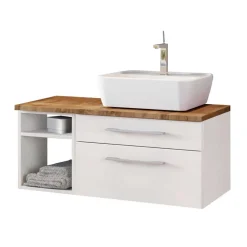 Wohnen Badezimmer Komplett*90 cm Bad Einrichtung Waschplatz - Enwicos (dreiteilig)