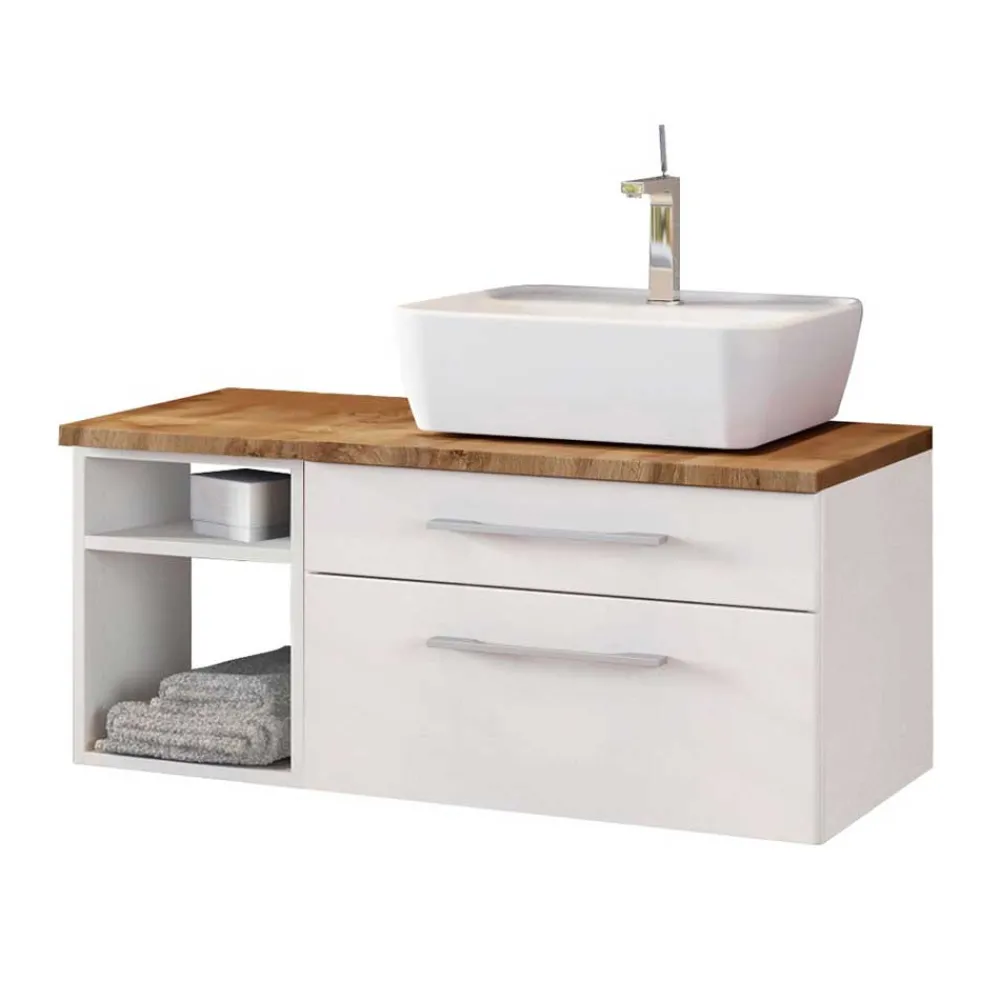 Wohnen Badezimmer Komplett*90 cm Bad Einrichtung Waschplatz - Enwicos (dreiteilig)