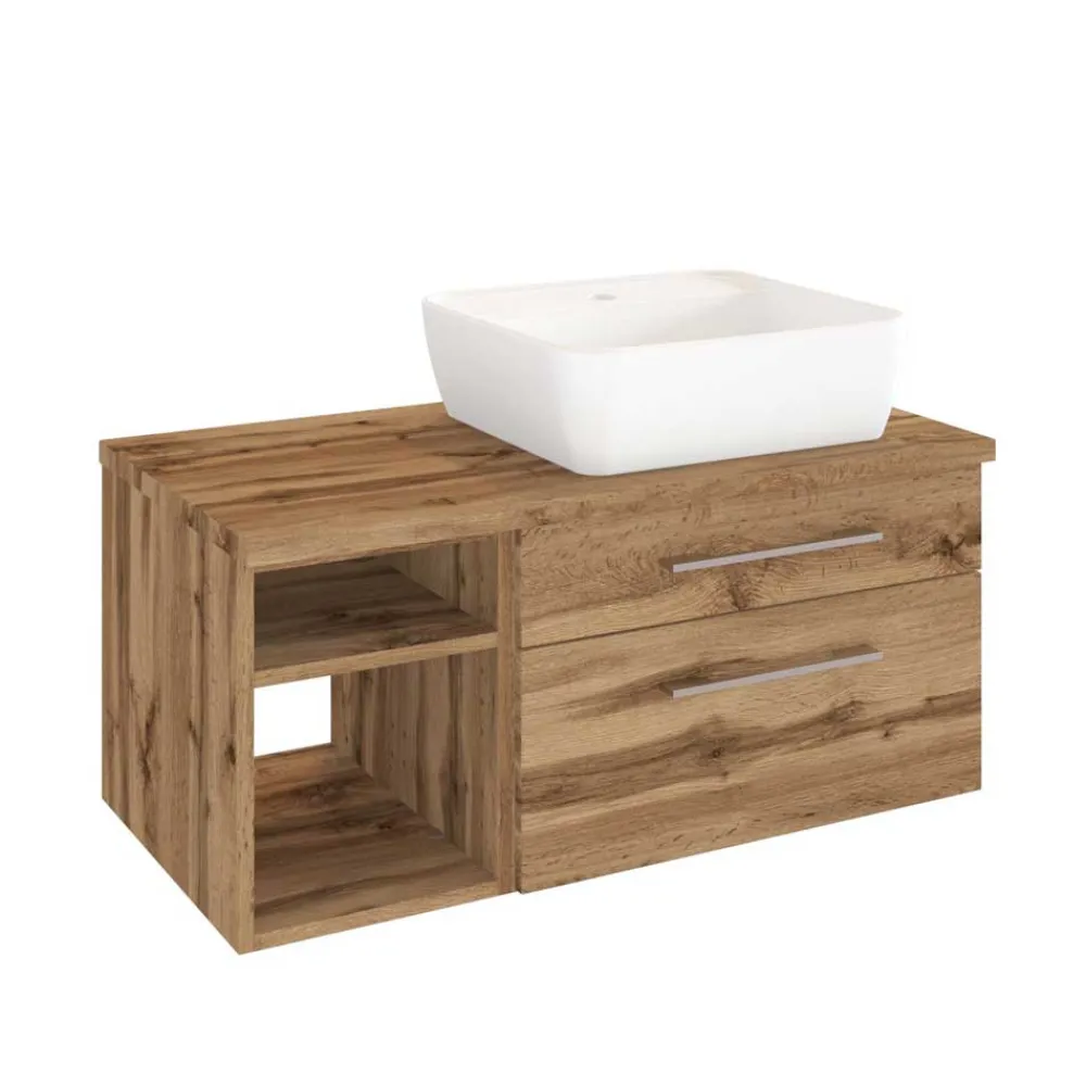 Wohnen Waschtisch|Waschbeckenunterschränke*90 cm Badschrank mit Becken rechts - Userina