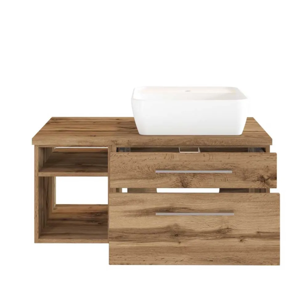 Wohnen Waschtisch|Waschbeckenunterschränke*90 cm Badschrank mit Becken rechts - Userina