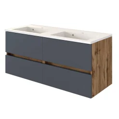Wohnen 120 cm Badschrank mit Doppel-Waschbecken - Athrin
