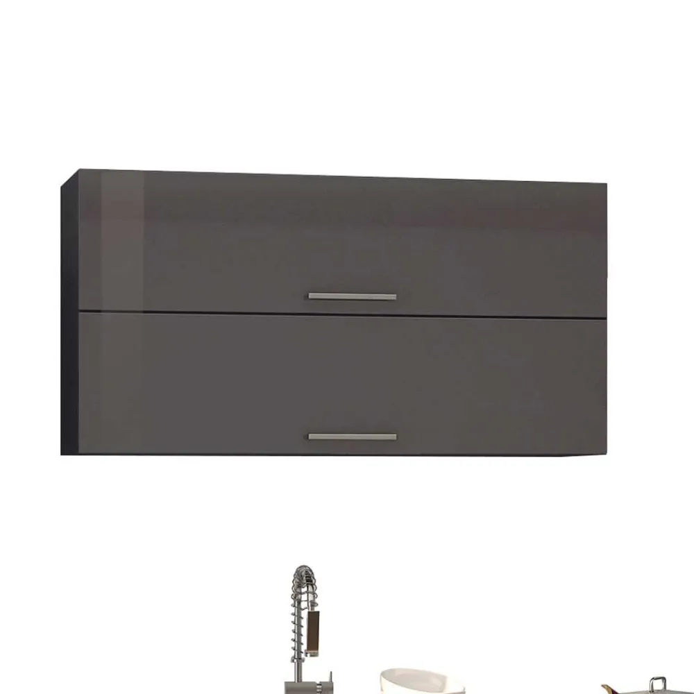 Wohnen 220 cm breit Kompakt-Küche in Grau - Bozenia (sechsteilig)