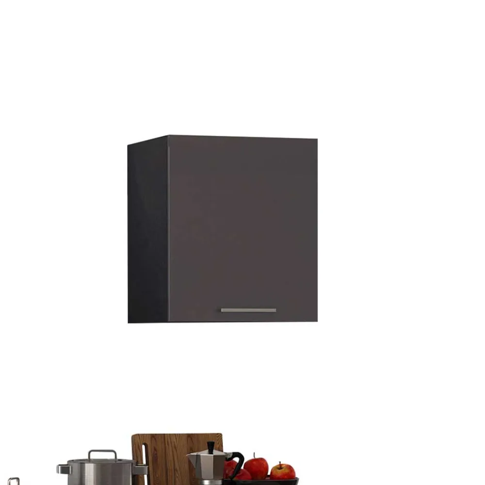 Wohnen 220 cm breit Kompakt-Küche in Grau - Bozenia (sechsteilig)