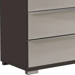 Wohnen 75 cm breite Hochkommode mit Glasfront - Korcula