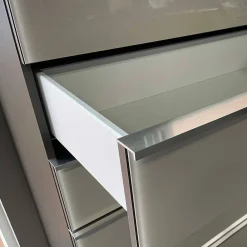 Wohnen 75 cm breite Hochkommode mit Glasfront - Korcula