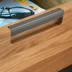 Wohnen Nachttische*46 cm breite Nachtkommode aus geölter Eiche - Teano