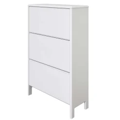 Wohnen Weiße Möbel|Schuhschränke*82 cm breite Schuhkommode in Weiß gewachst - Oranias