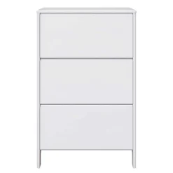 Wohnen Weiße Möbel|Schuhschränke*82 cm breite Schuhkommode in Weiß gewachst - Oranias