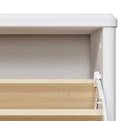 Wohnen Weiße Möbel|Schuhschränke*82 cm breite Schuhkommode in Weiß gewachst - Oranias