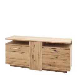 Wohnen 150 cm breite TV Kommode in Eiche Bianco - Crokas