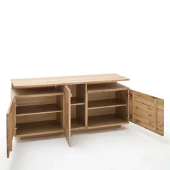 Wohnen 150 cm breite TV Kommode in Eiche Bianco - Crokas