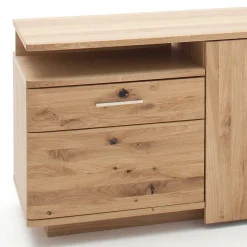 Wohnen 150 cm breite TV Kommode in Eiche Bianco - Crokas