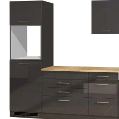 Wohnen 300 cm breiter Block Küche ohne Geräte - Bozenia (achtteilig)