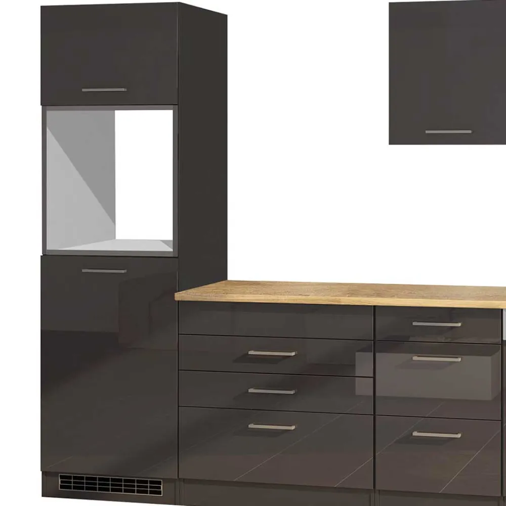 Wohnen 300 cm breiter Block Küche ohne Geräte - Bozenia (achtteilig)