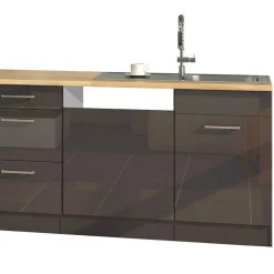 Wohnen 300 cm breiter Block Küche ohne Geräte - Bozenia (achtteilig)