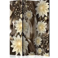 Wohnen Paravents*135 cm breiter Paravent in Braun Creme - Galiana