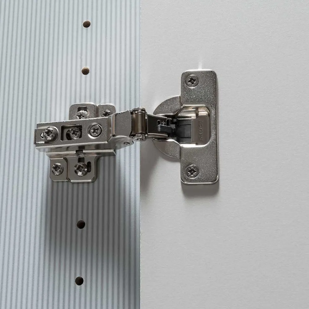 Wohnen 100 cm breiter Schlafzimmerschrank in Hellgrau - Nucina