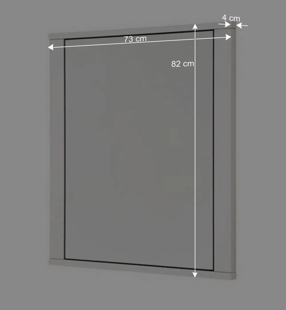 Wohnen Spiegel|Flurspiegel*73 cm breiter Spiegel in Lichtgrau - Ballina