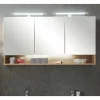 Wohnen 120 cm breiter Spiegelschrank mit 3 Türen & Fach - Tofias