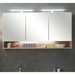 Wohnen 120 cm breiter Spiegelschrank mit 3 Türen & Fach - Tofias