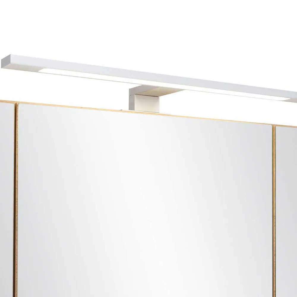 Wohnen 120 cm breiter Spiegelschrank mit 3 Türen & Fach - Tofias