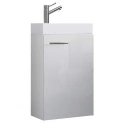 Wohnen 41 cm breiter Waschplatz in Weiß - Vulcanos (zweiteilig)