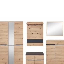 Wohnen 265 cm breites Flurmöbel Komplettset - Kuetra (fünfteilig)