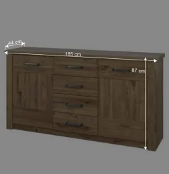 Wohnen 165 cm breites Flur-Sideboard mit Metallgriffen - Riostar