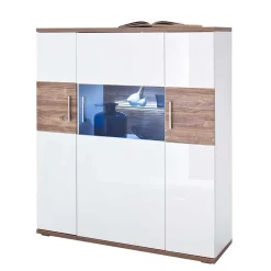 Wohnen 120 cm breites Highboard in Weiß Glanz - Icadro II