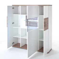Wohnen 120 cm breites Highboard in Weiß Glanz - Icadro II