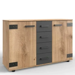 Wohnen Küchenschränke|Sideboards*130 cm breites Sideboard in Plankeneiche NB - Enegal