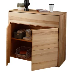 Wohnen 100 cm breites Vertiko aus Kernbuche massiv - Namgon