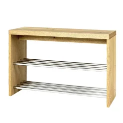 Wohnen 55 cm hohe Flur Bank Blacingo mit 2 Schuhablagen