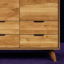 Wohnen Küchenschränke|Flurkommoden*92 cm hohe Kombikommode aus Wildeiche - Eavy