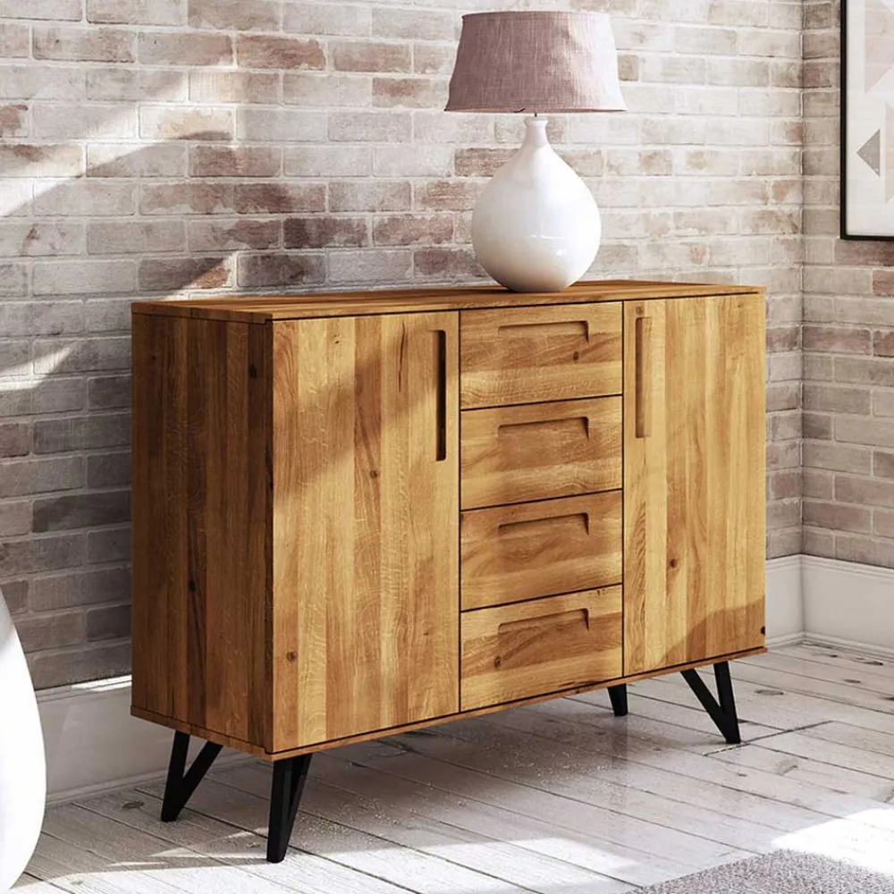 Wohnen 100 cm hohe Kommode mit vier Schubladen - Mandirov