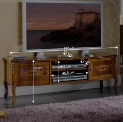 Wohnen 50 cm hohe TV Kommode Natale im Barockstil