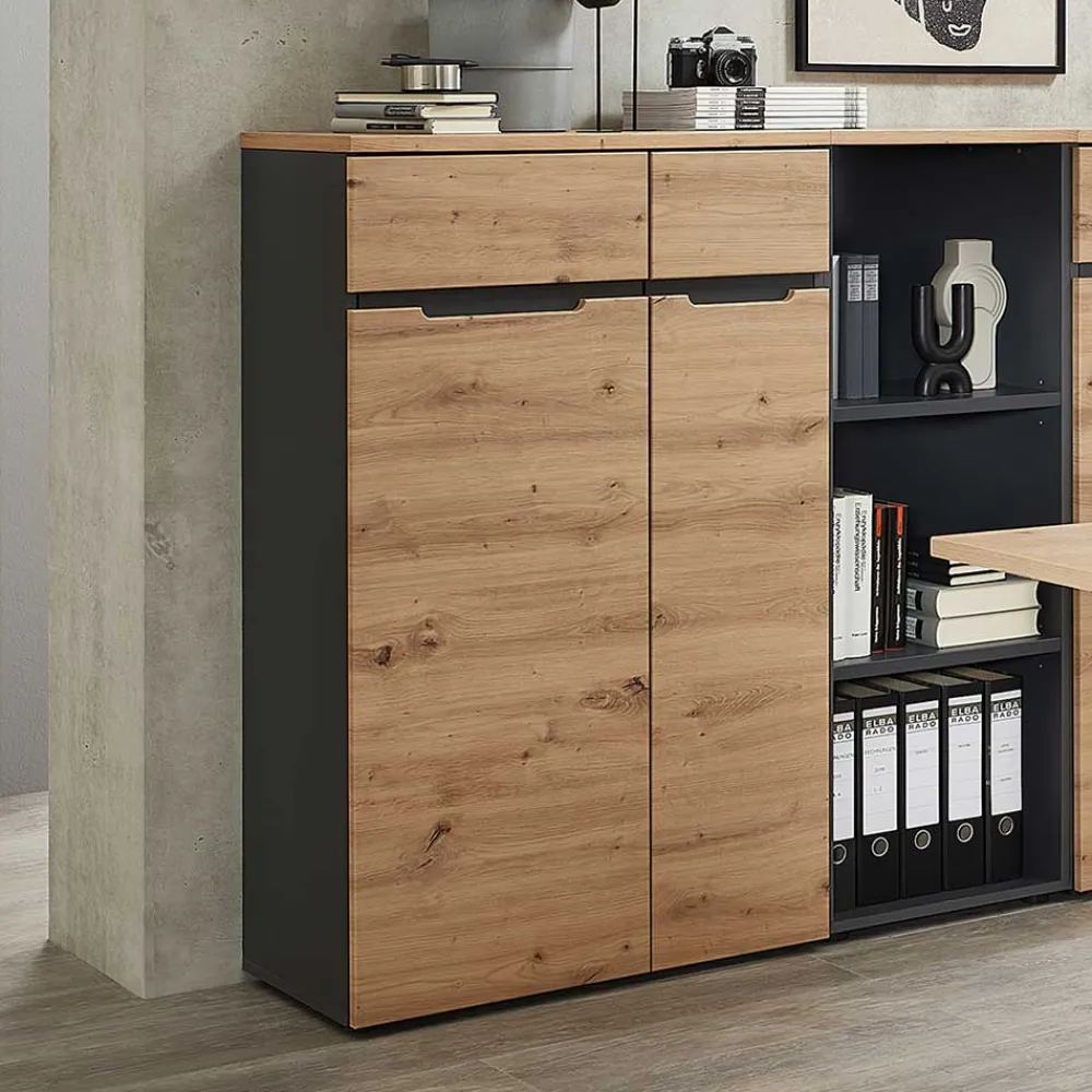 Wohnen 122 cm hoher Aktenschrank mit zwei Türen - Kuetra