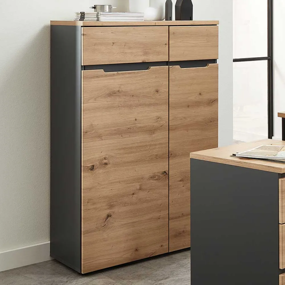 Wohnen 122 cm hoher Aktenschrank mit zwei Türen - Kuetra