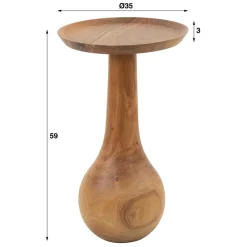 Wohnen Telefontische*59 cm hoher Beistelltisch aus Akazie Massivholz - Nics