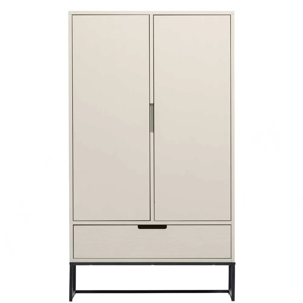 Wohnen Kommoden|Esszimmerschränke*149 cm hoher Schrank in Hellgrau - Lergavano