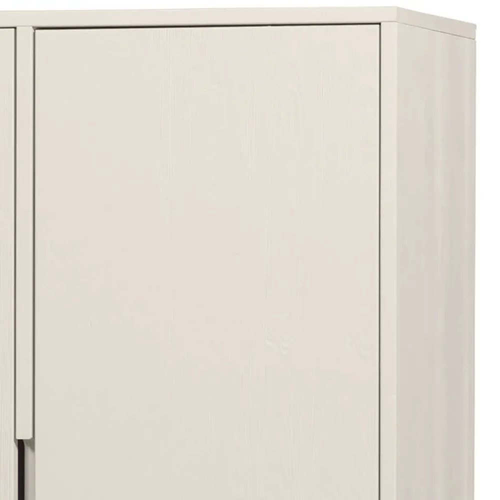 Wohnen Kommoden|Esszimmerschränke*149 cm hoher Schrank in Hellgrau - Lergavano