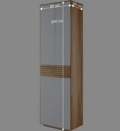 Wohnen 200 cm hoher Schuhschrank mit Doppeltür - Zonga