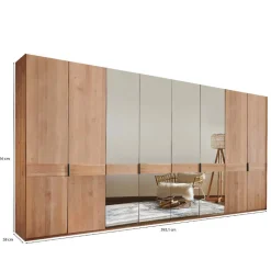 Wohnen Kleiderschränke|Kleiderschränke*216 cm hoher XXL-Kleiderschrank in Erle - Murray