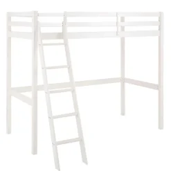 Wohnen Kindermöbel|Kinderbetten*175 cm hohes Hochbett mit Leiter in Weiß - Saludio