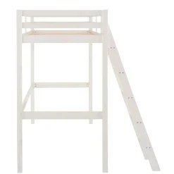 Wohnen Kindermöbel|Kinderbetten*175 cm hohes Hochbett mit Leiter in Weiß - Saludio