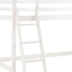 Wohnen Kindermöbel|Kinderbetten*175 cm hohes Hochbett mit Leiter in Weiß - Saludio