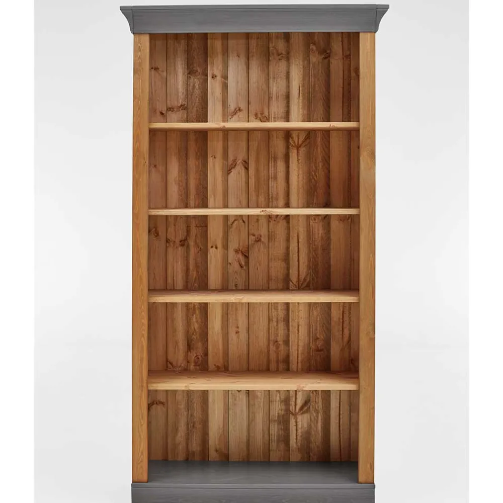 Wohnen 202 cm hohes Landhaus Bücherregal zweifarbig - Eshelas