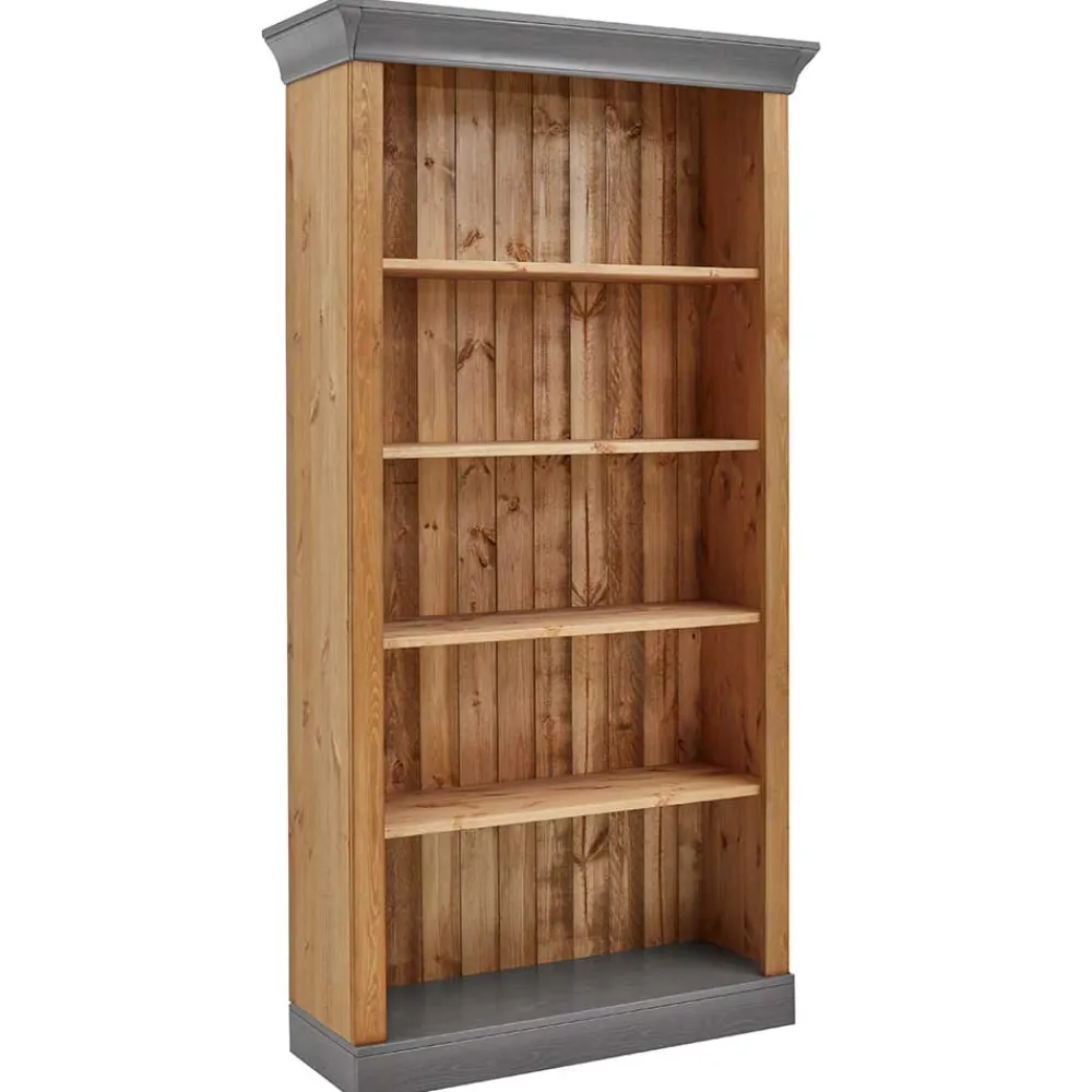 Wohnen 202 cm hohes Landhaus Bücherregal zweifarbig - Eshelas