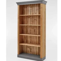 Wohnen 202 cm hohes Landhaus Bücherregal zweifarbig - Eshelas