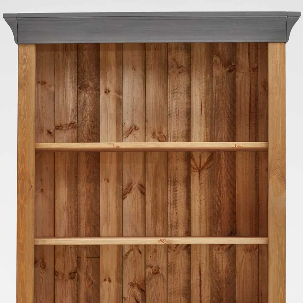 Wohnen 202 cm hohes Landhaus Bücherregal zweifarbig - Eshelas